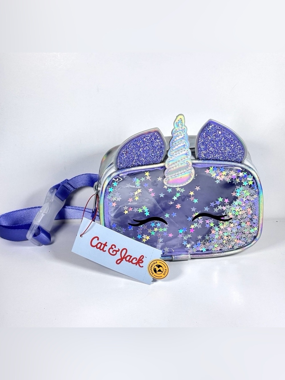 Cat & Jack Kids Fanny Pack Purple
Unicorn Glitter Waist Bag with Stars
